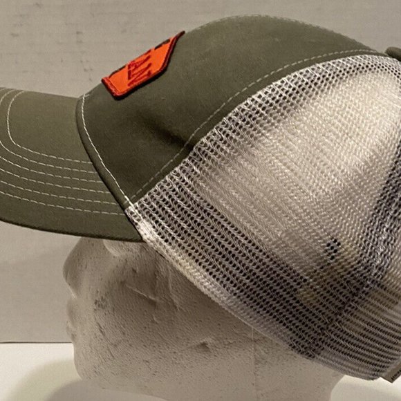 LL Bean Hunting Mesh Trucker Hat Cap Patch Adjustable Green White - Picture 4 of 6